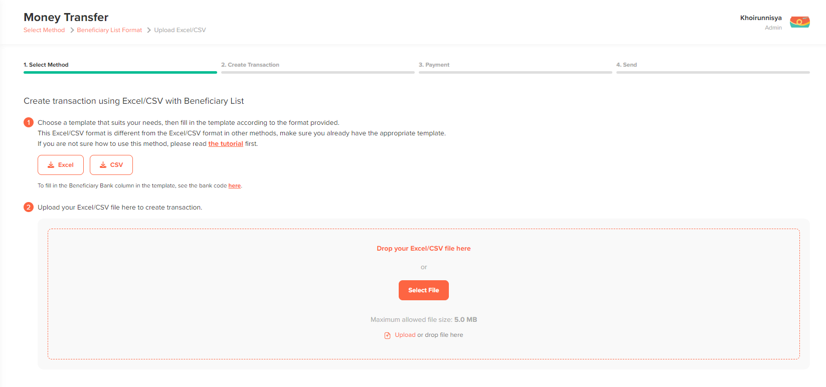 list of money transfer